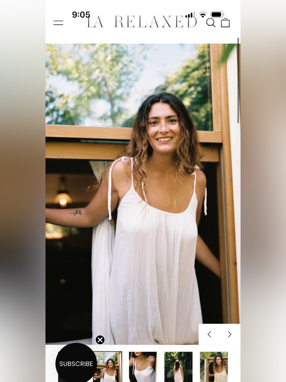 LA RELAXED Organic Gauze Dress S/M - Picture 8 of 8